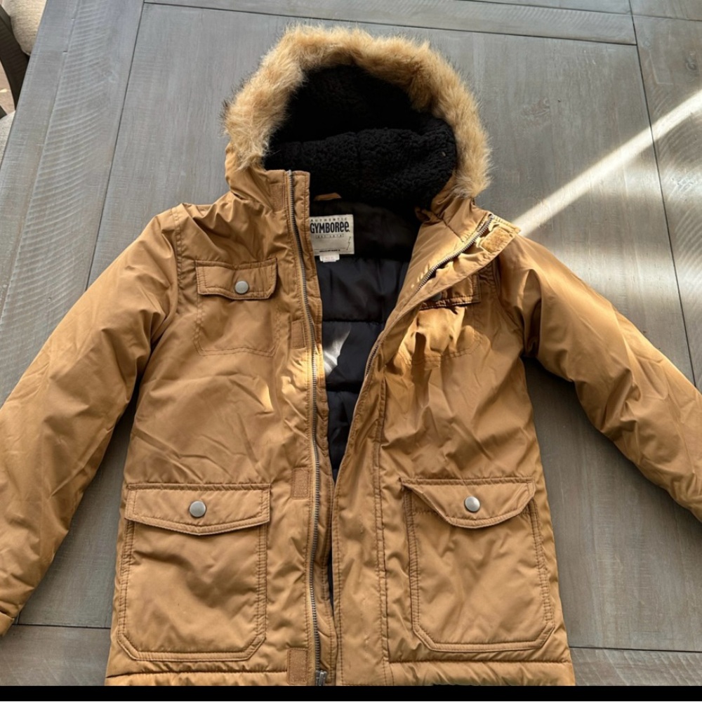 Gymboree kids coat with fur hoodie